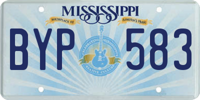 MS license plate BYP583