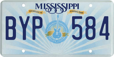 MS license plate BYP584