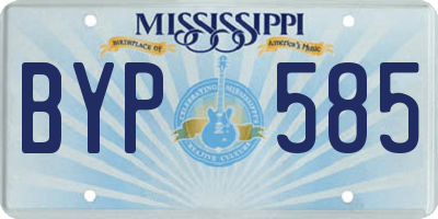 MS license plate BYP585