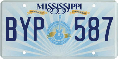 MS license plate BYP587