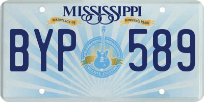 MS license plate BYP589