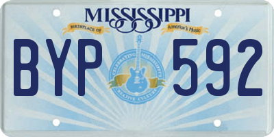 MS license plate BYP592
