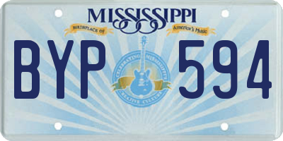 MS license plate BYP594