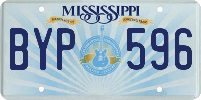MS license plate BYP596