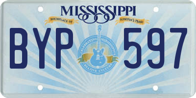 MS license plate BYP597