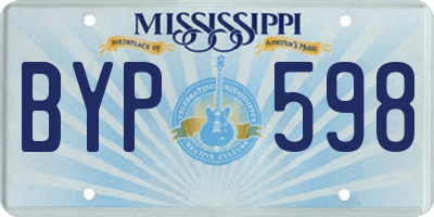 MS license plate BYP598