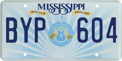 MS license plate BYP604