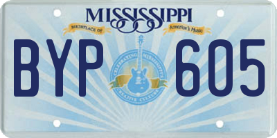 MS license plate BYP605