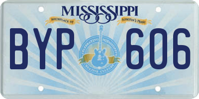 MS license plate BYP606