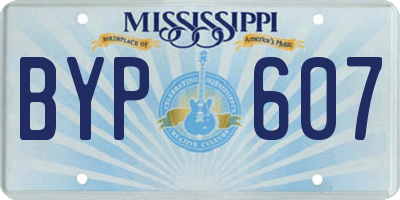 MS license plate BYP607