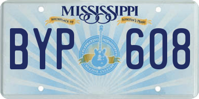 MS license plate BYP608