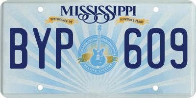 MS license plate BYP609