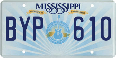 MS license plate BYP610