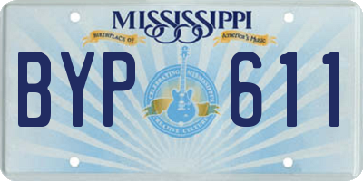 MS license plate BYP611