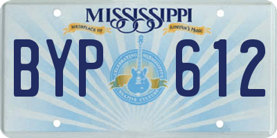 MS license plate BYP612