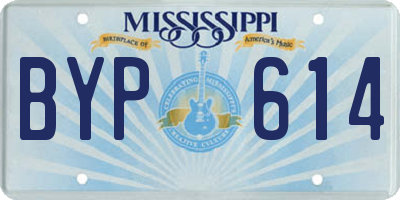 MS license plate BYP614