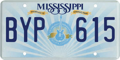 MS license plate BYP615
