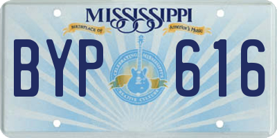MS license plate BYP616