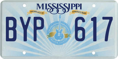 MS license plate BYP617