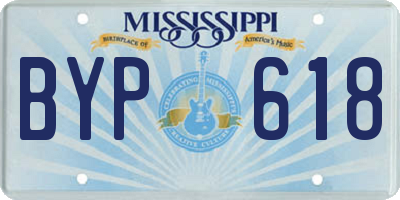 MS license plate BYP618