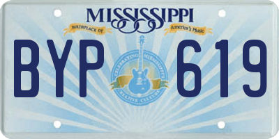 MS license plate BYP619