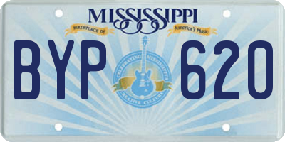 MS license plate BYP620