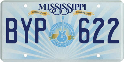 MS license plate BYP622