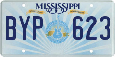 MS license plate BYP623