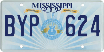 MS license plate BYP624
