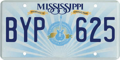 MS license plate BYP625