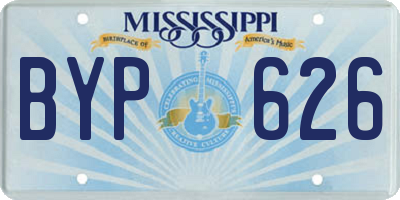 MS license plate BYP626