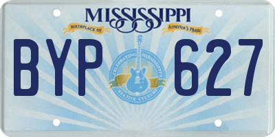 MS license plate BYP627