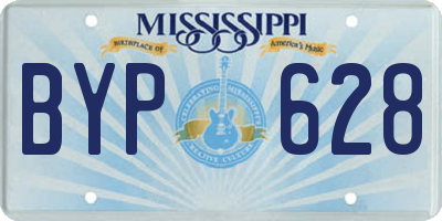MS license plate BYP628
