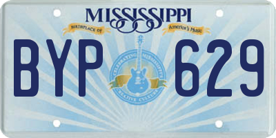 MS license plate BYP629