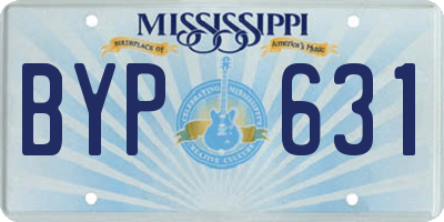 MS license plate BYP631