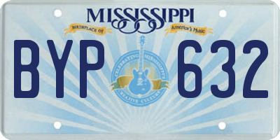 MS license plate BYP632