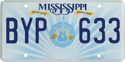 MS license plate BYP633