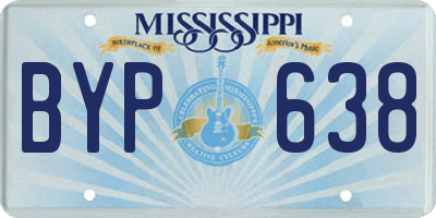 MS license plate BYP638