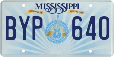 MS license plate BYP640