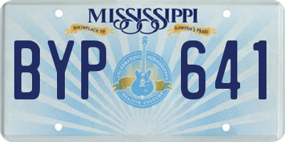 MS license plate BYP641