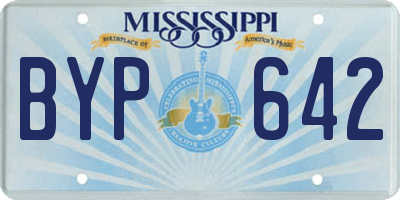 MS license plate BYP642