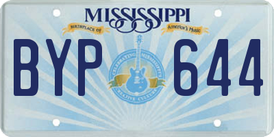 MS license plate BYP644