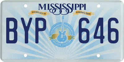 MS license plate BYP646