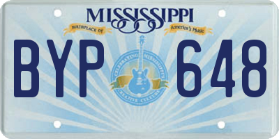MS license plate BYP648