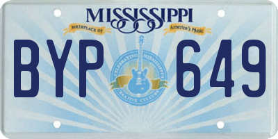 MS license plate BYP649