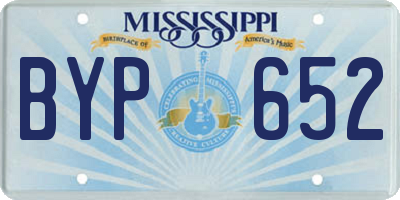 MS license plate BYP652