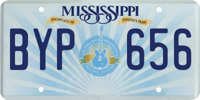 MS license plate BYP656