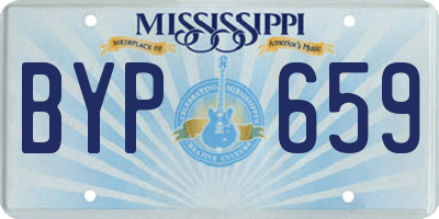 MS license plate BYP659