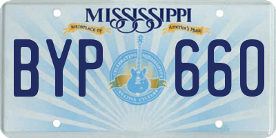 MS license plate BYP660