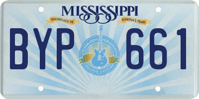 MS license plate BYP661
